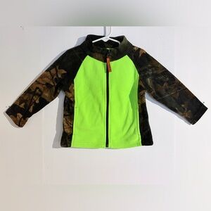 Kids Neon Green and Camouflage Jacket